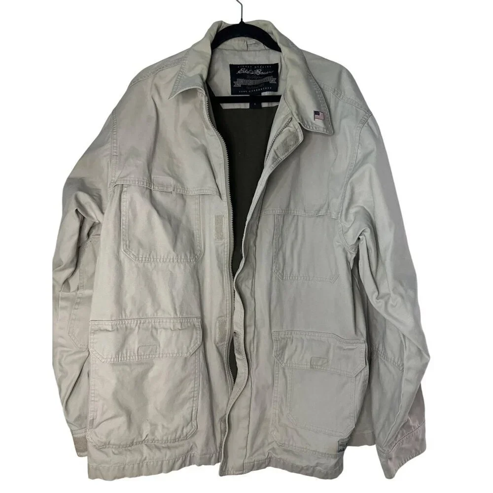 Eddie Bauer Men’s Large Utility Jacket Outdoor Utility VTG Retro Y2K Camping
